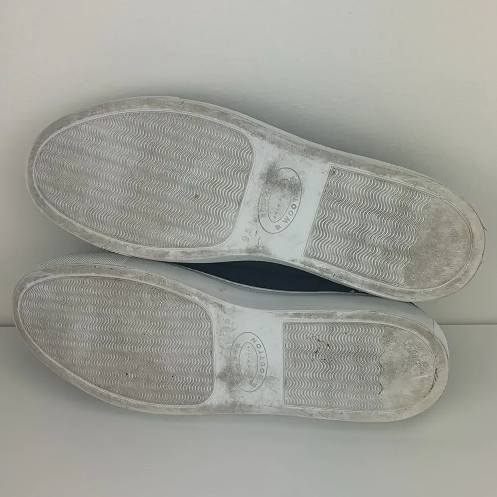 Stubbs and Wootton Men's Embroidered Nautical Linen Slip on Sneakers Size 9.5